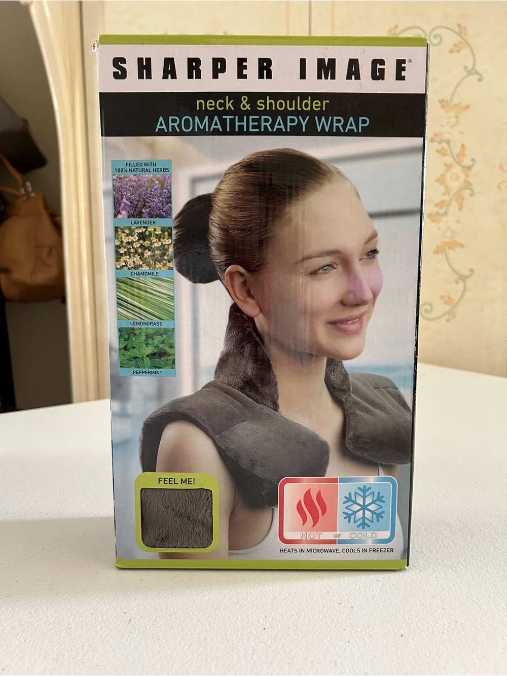 Sharper Image Gray Neck & Shoulder Aromatherapy Wrap